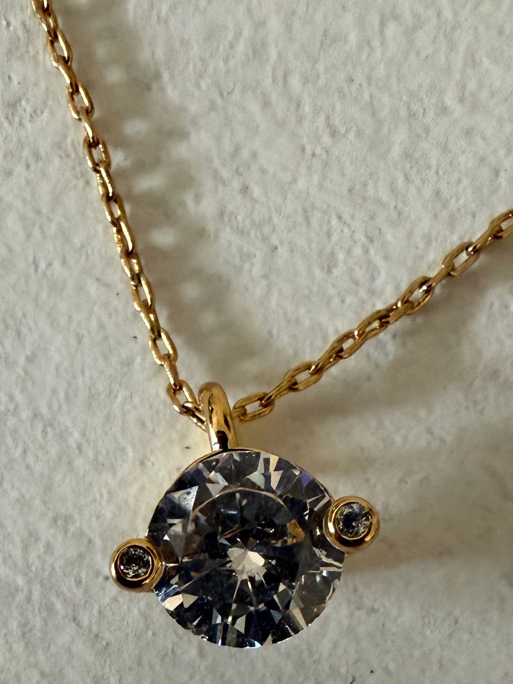 kate spade Gold-Tone Solitaire CZ Pendant Necklace - Picture 3 of 4